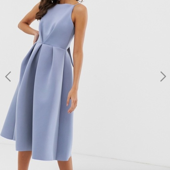 asos design bow back midi prom dress